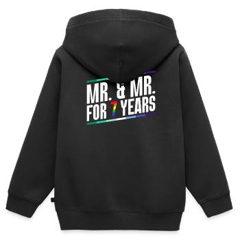 Gay Pride Hochzeit Homo-Ehe - Kinder Premium Organic Zip Hoodie - Schwarz - Hinten - AI Model Kid Male (0cm)