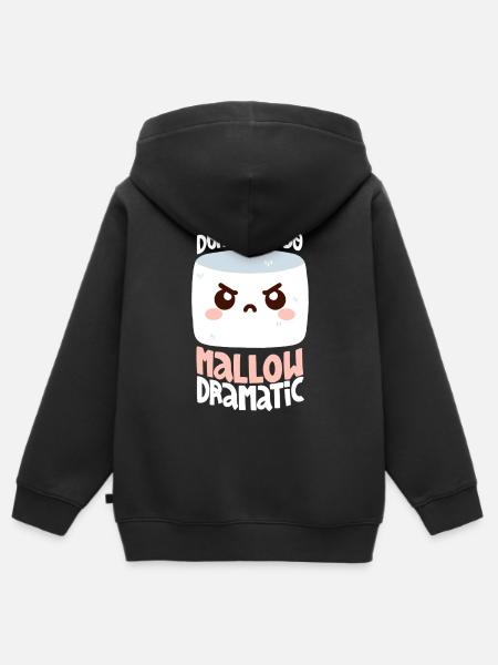 Melodramatisches Marshmallow - Kinder Premium Organic Zip Hoodie - Schwarz