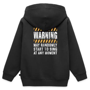 Singer - Kids Premium Organic Zip-up Hoodie - black - Back - AI Model Kid Male (0cm)