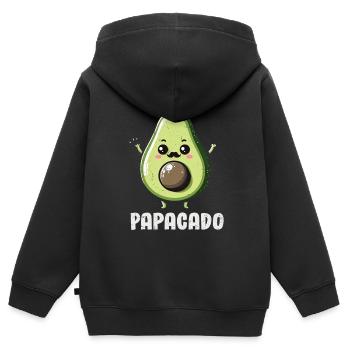 Avocado - Kinder Premium Organic Zip Hoodie - Schwarz - Hinten - AI Model Kid Male (0cm)