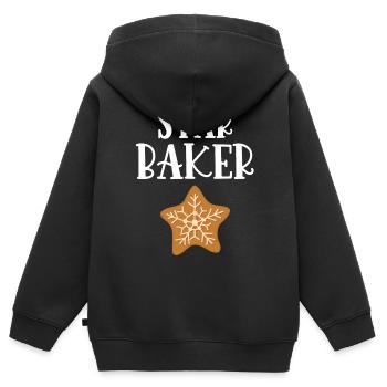 Bäcker Bäckerein Backwaren Backen Geschenk - Kinder Premium Organic Zip Hoodie - Schwarz - Hinten - AI Model Kid Male (0cm)
