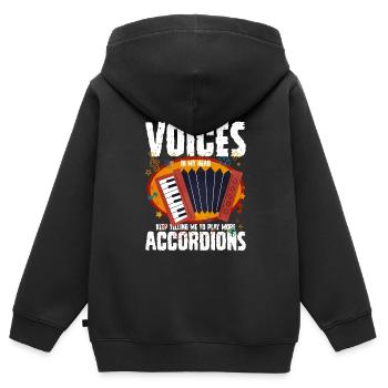 Akkordeon Polka Musik Geschenk - Kinder Premium Organic Zip Hoodie - Schwarz - Hinten - AI Model Kid Male (0cm)