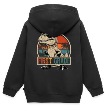 Lunettes de soleil Dinosaur T-Rex de 1ère classe Dino - Sweat Premium à capuche zippé enfant bio - noir - Dos - AI Model Kid Male (0cm)