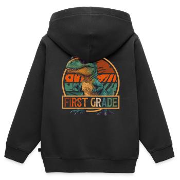 Lunettes de soleil T-Rex Dinosaur de 1ère classe Dino - Sweat Premium à capuche zippé enfant bio - noir - Dos - AI Model Kid Male (0cm)