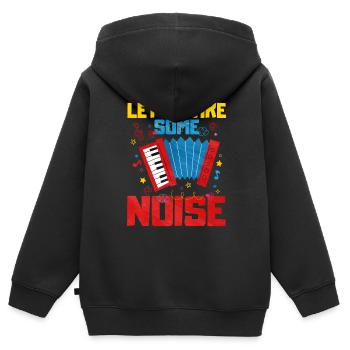 Akkordeon Polka Musik Geschenk - Kinder Premium Organic Zip Hoodie - Schwarz - Hinten - AI Model Kid Male (0cm)