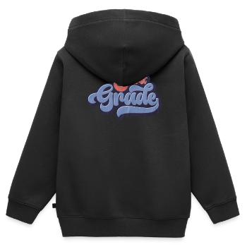 1ère Année Drôle École Primaire Tenue Groovy Fille - Sweat Premium à capuche zippé enfant bio - noir - Dos - AI Model Kid Male (0cm)