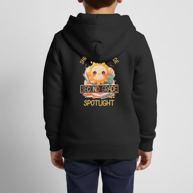 Shinging With Pride 2nd Grade Sun Elementary School Kids Premium Organic Zip-up Hoodie