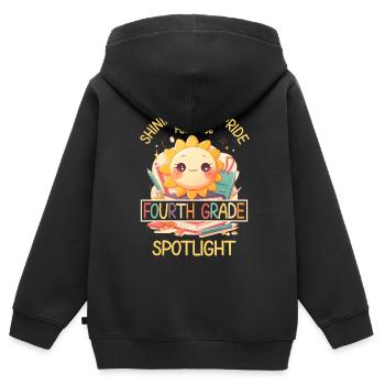 Shinging With Pride 4. Klasse Sonne Grundschule - Kinder Premium Organic Zip Hoodie - Schwarz - Hinten - AI Model Kid Male (0cm)