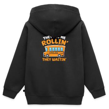Bus Driver Bus Driver Bus Schuhlbus Gift - Kids Premium Organic Zip-up Hoodie - black - Back - AI Model Kid Male (0cm)