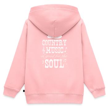 Pays - Sweat Premium à capuche zippé enfant bio - rose - Dos - AI Model Kid Female (0cm)