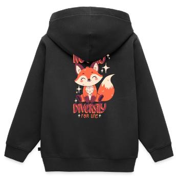 Neurodiversity - Kids Premium Organic Zip-up Hoodie - black - Back - AI Model Kid Male (0cm)