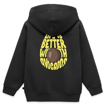 Avocado - Kinder Premium Organic Zip Hoodie - Schwarz - Hinten - AI Model Kid Male (0cm)