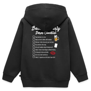 Bachelor Bachelor Party - Kids Premium Organic Zip-up Hoodie - black - Back - AI Model Kid Male (0cm)