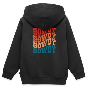 Pays - Sweat Premium à capuche zippé enfant bio - noir - Dos - AI Model Kid Male (0cm)