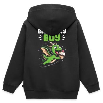 Cupcake - Sweat Premium à capuche zippé enfant bio - noir - Dos - AI Model Kid Male (0cm)