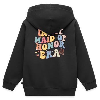 Junggesellin - Kinder Premium Organic Zip Hoodie - Schwarz - Hinten - AI Model Kid Male (0cm)