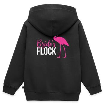 Junggesellin - Kinder Premium Organic Zip Hoodie - Schwarz - Hinten - AI Model Kid Male (0cm)
