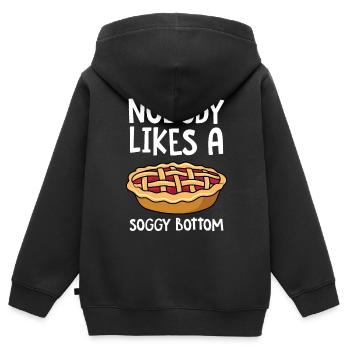 Bäcker Bäckerein Backwaren Backen Geschenk - Kinder Premium Organic Zip Hoodie - Schwarz - Hinten - AI Model Kid Male (0cm)