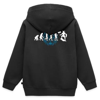 Wikinger Tshirt Viking Valhalla Walhalla Gott Odin - Kinder Premium Organic Zip Hoodie - Schwarz - Hinten - AI Model Kid Male (0cm)