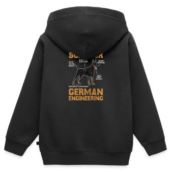 Dobermann - Kinder Premium Organic Zip Hoodie - Schwarz - Hinten - AI Model Kid Male (0cm)
