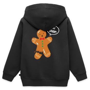 Bäcker Bäckerein Backwaren Backen Geschenk - Kinder Premium Organic Zip Hoodie - Schwarz - Hinten - AI Model Kid Male (0cm)