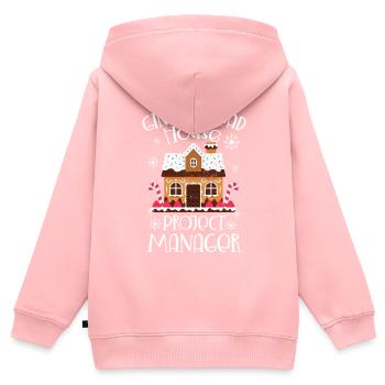 Baker - Kids Premium Organic Zip-up Hoodie - rose - Back - AI Model Kid Female (0cm)