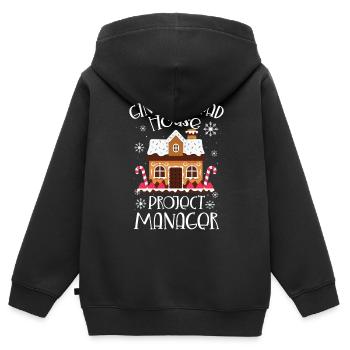 Bäcker Bäckerein Backwaren Backen Geschenk - Kinder Premium Organic Zip Hoodie - Schwarz - Hinten - AI Model Kid Male (0cm)