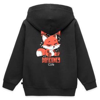 Serotonin-Defizit Club - Kinder Premium Organic Zip Hoodie - Schwarz - Hinten - AI Model Kid Male (0cm)