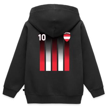 Austria Austria Vienna Styria Tyrol - Kids Premium Organic Zip-up Hoodie - black - Back - AI Model Kid Male (0cm)