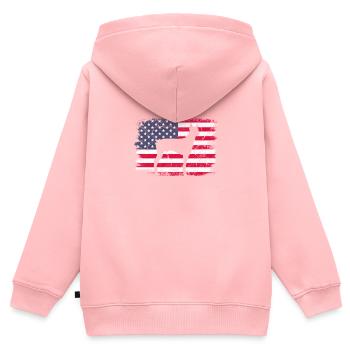 Doberman - Kids Premium Organic Zip-up Hoodie - rose - Back - AI Model Kid Female (0cm)