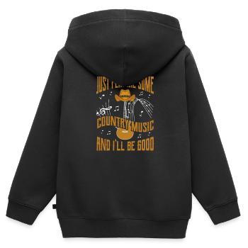 Country Music Countrymusic Geschenk - Kinder Premium Organic Zip Hoodie - Schwarz - Hinten - AI Model Kid Male (0cm)