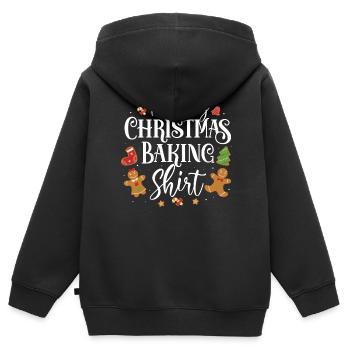 Bäcker Bäckerein Backwaren Backen Geschenk - Kinder Premium Organic Zip Hoodie - Schwarz - Hinten - AI Model Kid Male (0cm)