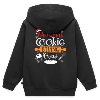 Bäcker Bäckerein Backwaren Backen Geschenk - Kinder Premium Organic Zip Hoodie - Schwarz - Hinten - AI Model Kid Male (0cm)