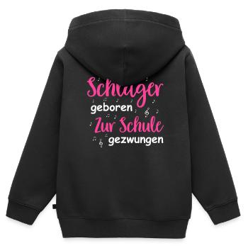 Schlager Tshirt Femme Schlager Party Costume Party - Sweat Premium à capuche zippé enfant bio - noir - Dos - AI Model Kid Male (0cm)