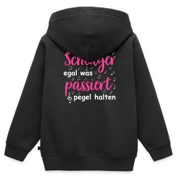 Schlager Tshirt Femme Schlager Party Costume Party - Sweat Premium à capuche zippé enfant bio - noir - Dos - AI Model Kid Male (0cm)