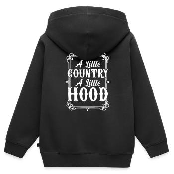 Country Music Countrymusic Geschenk - Kinder Premium Organic Zip Hoodie - Schwarz - Hinten - AI Model Kid Male (0cm)