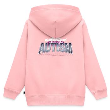 Autismus Awareness Day Autist Geschenk - Kinder Premium Organic Zip Hoodie - Rosa - Hinten - AI Model Kid Female (0cm)