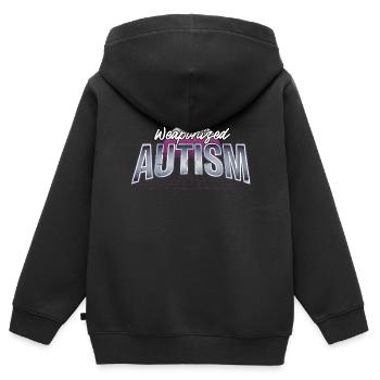 Autismus - Kinder Premium Organic Zip Hoodie - Schwarz - Hinten - AI Model Kid Male (0cm)