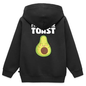 Avocado - Kinder Premium Organic Zip Hoodie - Schwarz - Hinten - AI Model Kid Male (0cm)