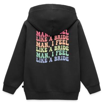 Bachelor Bachelor Party - Kids Premium Organic Zip-up Hoodie - black - Back - AI Model Kid Male (0cm)