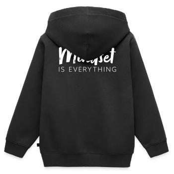 Mindset is everything - Kinder Premium Organic Zip Hoodie - Schwarz - Hinten - AI Model Kid Male (0cm)