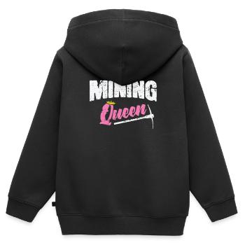 Reine de l’exploitation minière - Sweat Premium à capuche zippé enfant bio - noir - Dos - AI Model Kid Male (0cm)