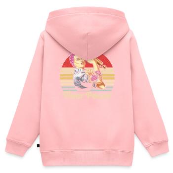 Baker - Kids Premium Organic Zip-up Hoodie - rose - Back - AI Model Kid Female (0cm)