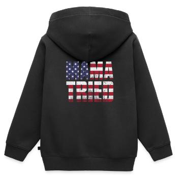 Pays - Sweat Premium à capuche zippé enfant bio - noir - Dos - AI Model Kid Male (0cm)