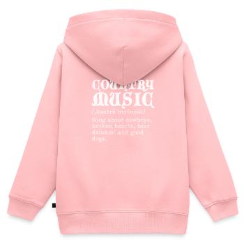 Pays - Sweat Premium à capuche zippé enfant bio - rose - Dos - AI Model Kid Female (0cm)