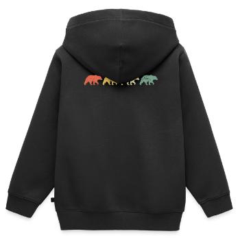 Grizzlybär Braunbär - Kinder Premium Organic Zip Hoodie - Schwarz - Hinten - AI Model Kid Male (0cm)