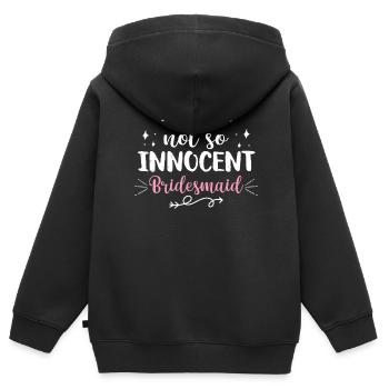 Junggesellin - Kinder Premium Organic Zip Hoodie - Schwarz - Hinten - AI Model Kid Male (0cm)