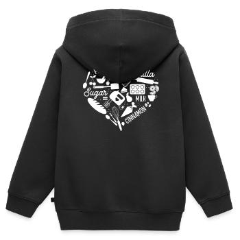 Bäcker Bäckerein Backwaren Backen Geschenk - Kinder Premium Organic Zip Hoodie - Schwarz - Hinten - AI Model Kid Male (0cm)