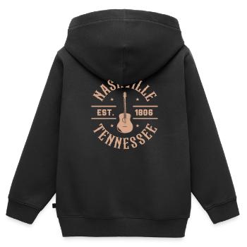 Country Music Countrymusic Geschenk - Kinder Premium Organic Zip Hoodie - Schwarz - Hinten - AI Model Kid Male (0cm)
