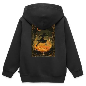 Schattentänzer Tarot - Kinder Premium Organic Zip Hoodie - Schwarz - Hinten - AI Model Kid Male (0cm)